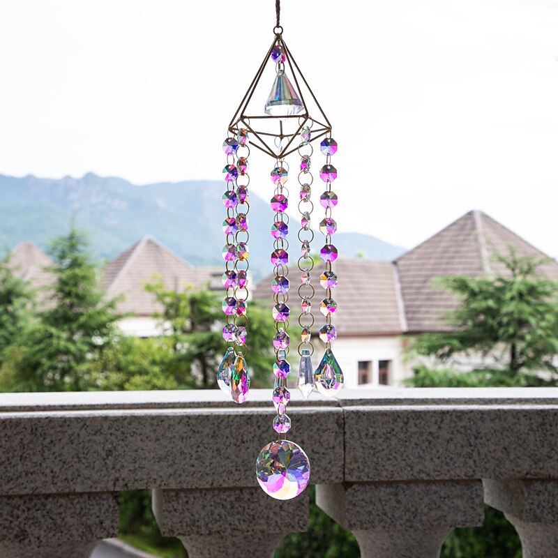 1PC Light Shadow Crystal Wind Chime Pendant Room Window Decoration Sunshine Catcher 2025 - $21.99 –P4