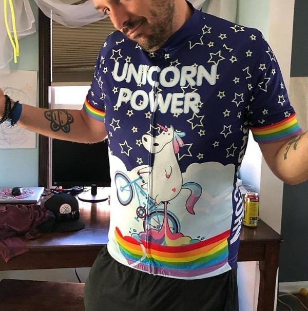 Homme Maillot de cyclisme Arc-en-ciel Licorne Drôle Manche Courte Cyclisme Maillot Top avec 3 poches arrière VTT Vélo tout terrain Cyclisme sur route Séchage Rapide Doux Bandes réfléchissantes Poche de 2026 ? $30.99 –P15