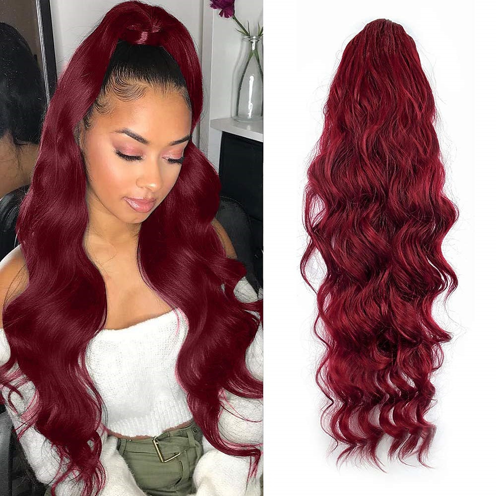 Coletas Clásico / sintético / Garra de oso / clip de mandíbula Pelo sintético Pedazo de cabello La extensión del pelo Rizado Larga Fiesta / Ropa Cotidiana / Fiesta y Noche 2025 - $16.49 –P10