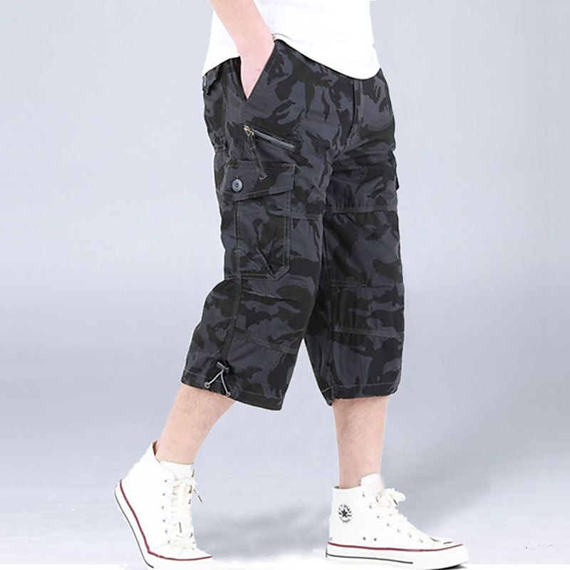 Męskie Spodnie cargo Spodnie robocze Przyciąć Multi Pocket Równina Moro Komfort Oddychający Długość do łydki Codzienny Streetwear Sport Moda Kurkuma Czarny Średnio elastyczny 2025 - $25.99 –P15