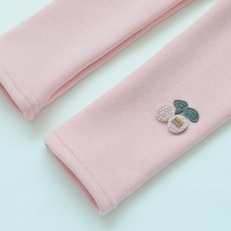 Bebé Chica Leggings con forro polar Floral Activo Exterior 7-13 años Otoño Taro morado Negro Rosa 2026 - $13.49 –P8