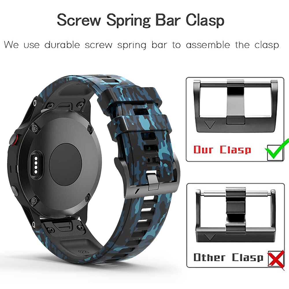 Watch Band for Garmin Marq Descent G1 Fenix 7/6/5 Plus Pro Sapphire Solar Forerunner 955/945/935/745 Solar Fenix 7X / 6X / 5X / 3/3HR Plus Pro Sapphire Solar Silicone Replacement  Strap 22mm 26mm 2025 - $22.99 –P12