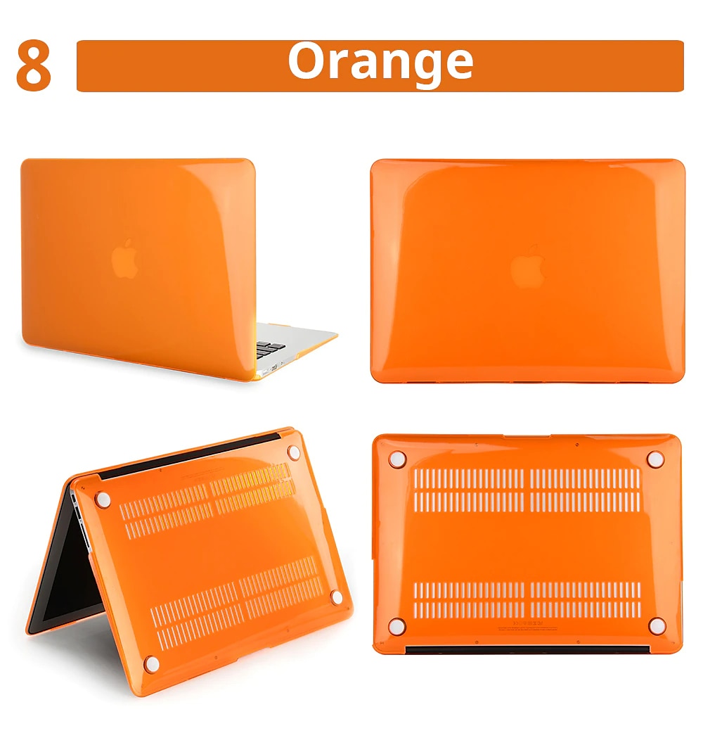 Crystal Laptop Case For Apple Macbook Air Pro Retina 11 12 13 15 16 inch Solid Colored Plastic Hard Clear Laptop Cover Protective Cover 2025 - $14.99 –P9