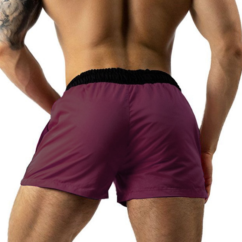 Homens Bermuda de Surf Shorts de Natação Calção Justo de Natação Shorts de verão Com Cordão Cintura elástica Imprimir Cor Sólida Conforto Respirável Curto Casual Diário Praia Moda Roupa de rua Rosa de 2025 por $6.39 –P12