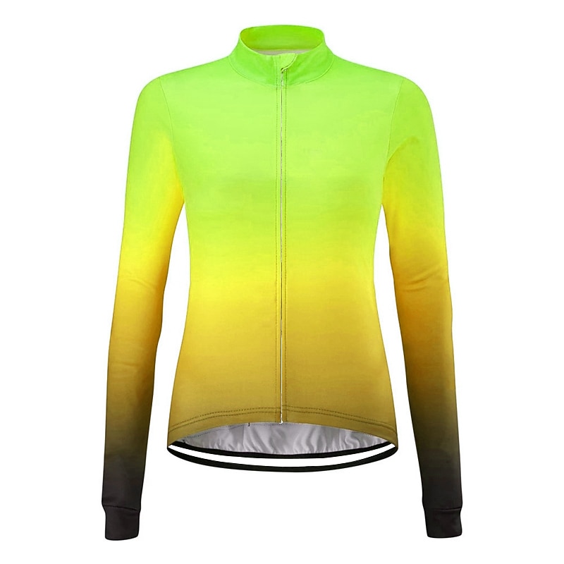 Femmes Maillot de cyclisme Couleur Unie Dégradé À Motifs manche longue Cyclisme Maillot Top avec 3 poches arrière VTT Vélo tout terrain Cyclisme sur route Résistant aux UV Séchage Rapide Poche de 2026 ? $34.99 –P7
