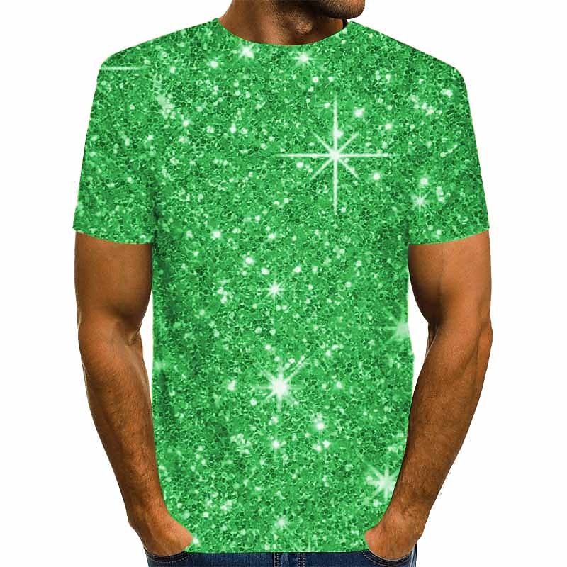 Men's Graphic 3D Shirt T Shirt Party Wear T Shirts Short Sleeve T shirt 3D Print Round Neck Shirt Streetwear Exaggerated Casual Daily Silver Blue Gold Summer Clothing Apparel S M L XL 2XL 3XL 4XL 2025 - $17.99 –P5