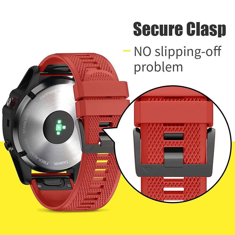 6 Pack Watch Band for Garmin Fenix 7 6 5 Forerunner 955 Solar 945 935 Instinct 2 Epix Approach S62 S60 Marq Descent G1 Quatix 7 Silicone Replacement  Strap Quick Fit 22mm Sport Band Wristband 2025 - $36.99 –P3