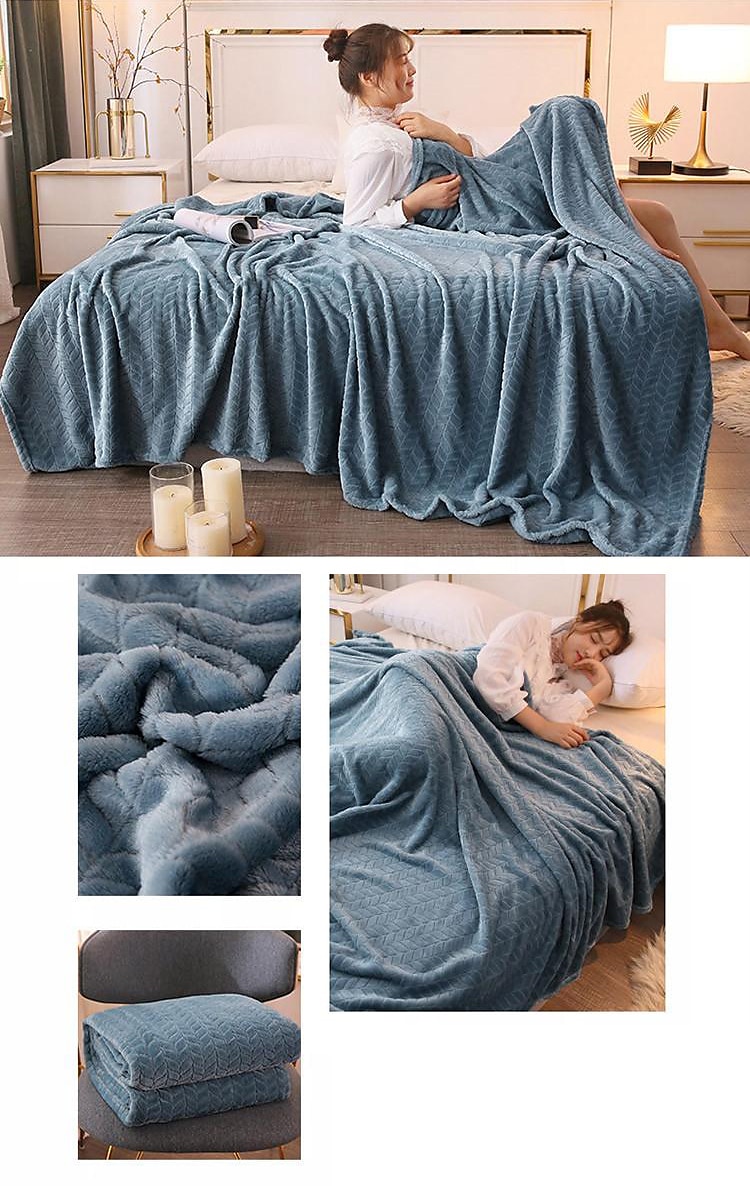 Fleece Throw Blanket Flannel Fleece Throw Blankets Soft Warm Plush Jacquard Weave Pattern Blanket for Bed, Sofa, Couch Lightweight Fuzzy Cozy Decorative Blankets 2025 - $9.99 –P4