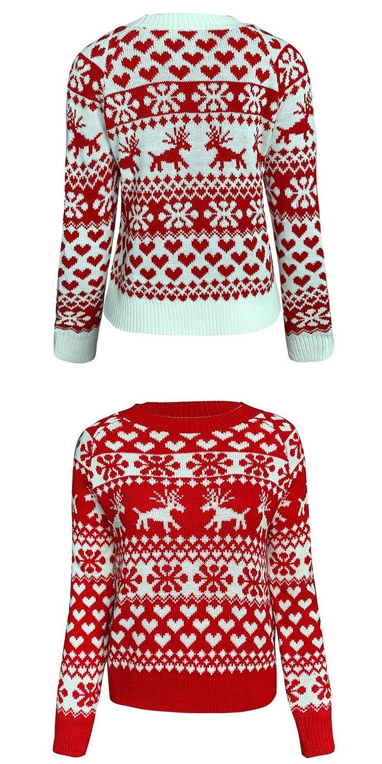 Ren Snöflinga Ful jultröja Jumper Dam Jul Vuxen Vuxna Jul julafton Jul Fest Topp 2025 - $43.99 –P5