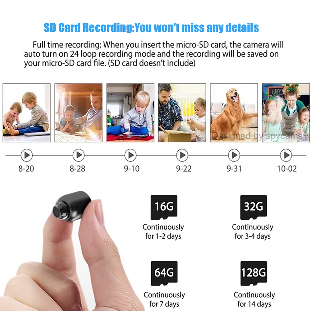 X5 Mini Camera IP WiFi 1080P HD Night Vision Remote Monitoring 160° Wide Angle USB Micro Smart Home Small Camcorder No Battery 2025 - $44.99 –P6