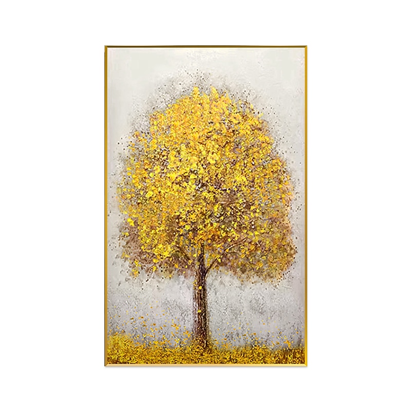 Handmade Oil Painting Canvas Wall Art Decoration Modern Abstract Golden ...