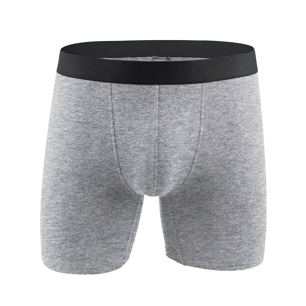 Herren 8 Packung Unterwäsche Kurze Boxershorts Unterwäsche Unterwäsche Boxer Baumwolle Antibakteriell Einfarbig Mittlere Taillenlinie Schwarz+Grau Schwarz 2025 - $34.99 –P3