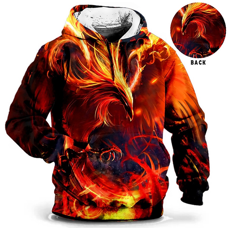 Men's Plus Size Pullover Hoodie Sweatshirt Big and Tall 3D Print Hooded Pocket Long Sleeve Spring &  Fall Fashion Streetwear Basic Comfortable Work Daily Wear Tops 2026 - $31.99 –P1