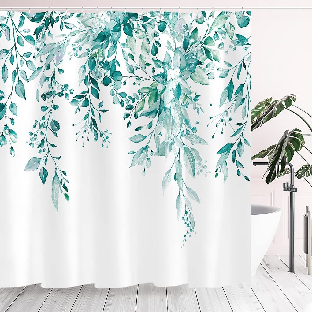 Badkarshängande med krokar 180cm*180cm(70"*70") Polyester tvättbar vattentät landskapsblommig växtmönster 2025 - $22.99 –P10