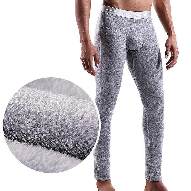 Herren Lange Unterhosen Thermounterwäsche Thermohose Einfarbig Basic Einfach Casual Heim Täglich Polyester Warm Atmungsaktiv Lange Hose Hose Elastische Taille Winter Herbst Schwarz Blau 2025 - $21.99 –P1