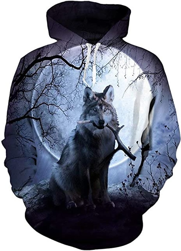 Hombre Lobo Estampados Sudadera Sudaderas Sudadera Con Capucha Manga Larga Sudadera con capucha Con Capucha Ropa de calle Impresión 3D Diario Deportes Negro Azul Piscina Estampado Primavera & Otoño 2025 - $29.99 –P4