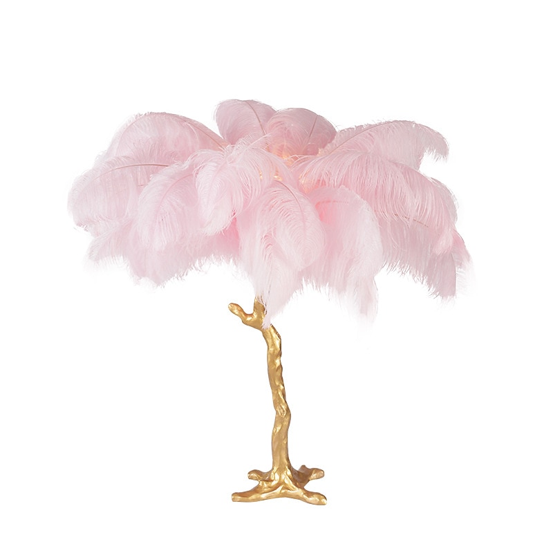 led veer tafellamp struisvogelveer naast lamp 60cm roze wit blauw bruiloft kerst decoratieve verlichting verjaardag 2025 - $346.79 –P5