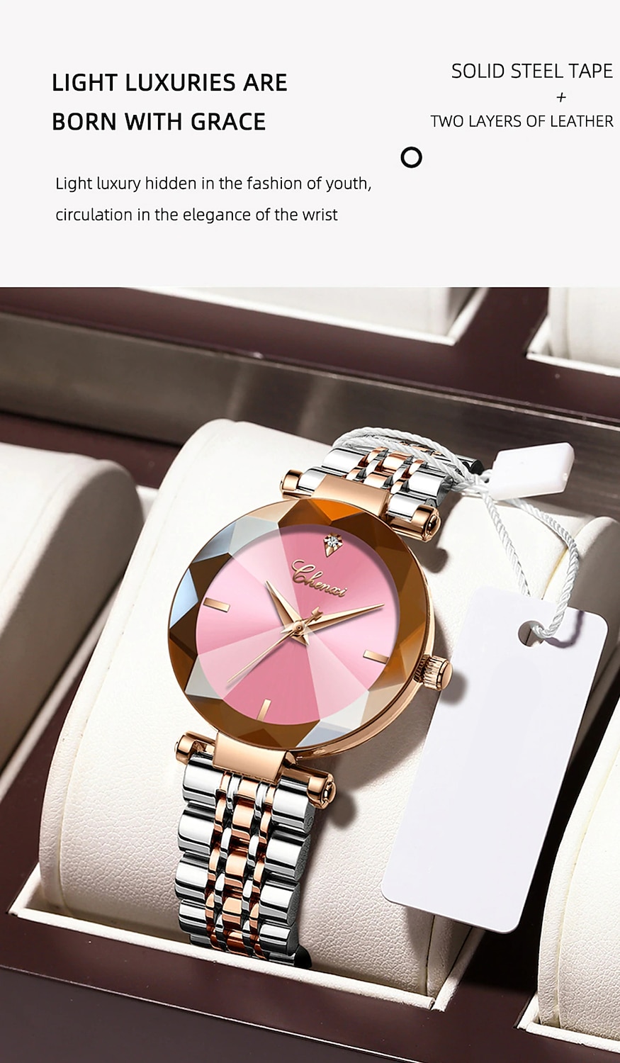 Women's geometry sale quartz watch