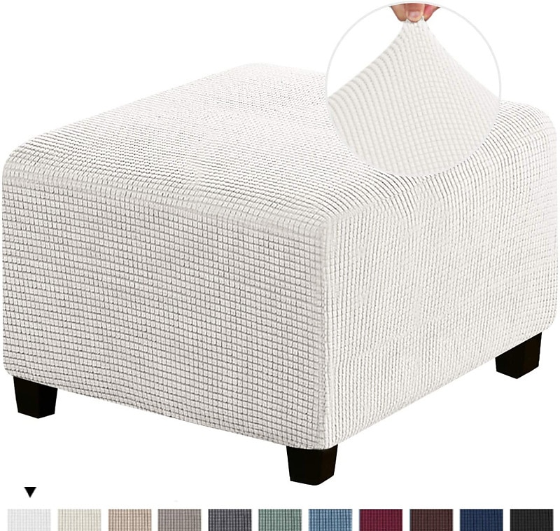 Capa otomana elástica capa otomana quadrada capa protetora para móveis dobrável para armazenamento banquinho protetor para móveis capa macia com fundo elástico de 2025 por $22.99 –P5