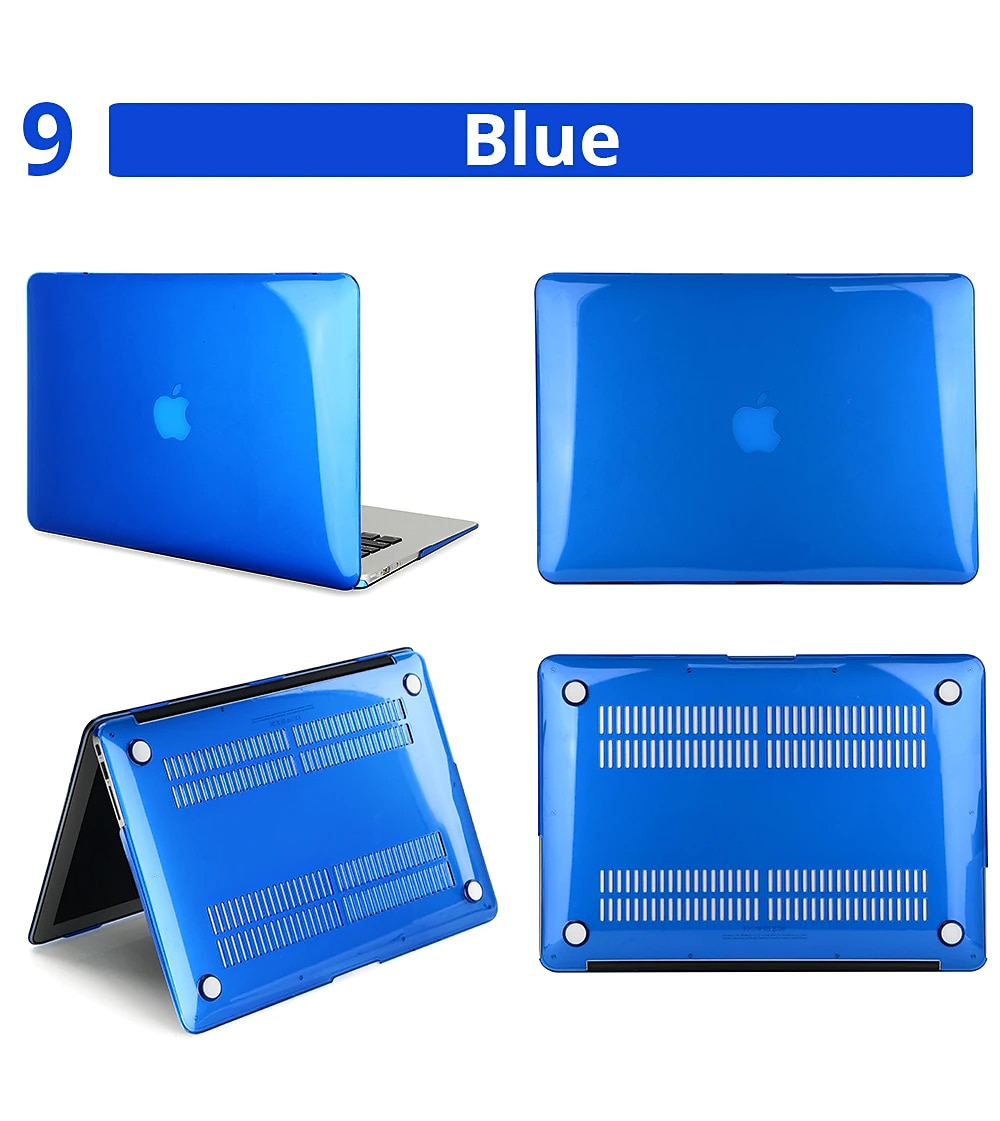 Crystal Laptop Case For Apple Macbook Air Pro Retina 11 12 13 15 16 inch Solid Colored Plastic Hard Clear Laptop Cover Protective Cover 2025 - $14.99 –P10