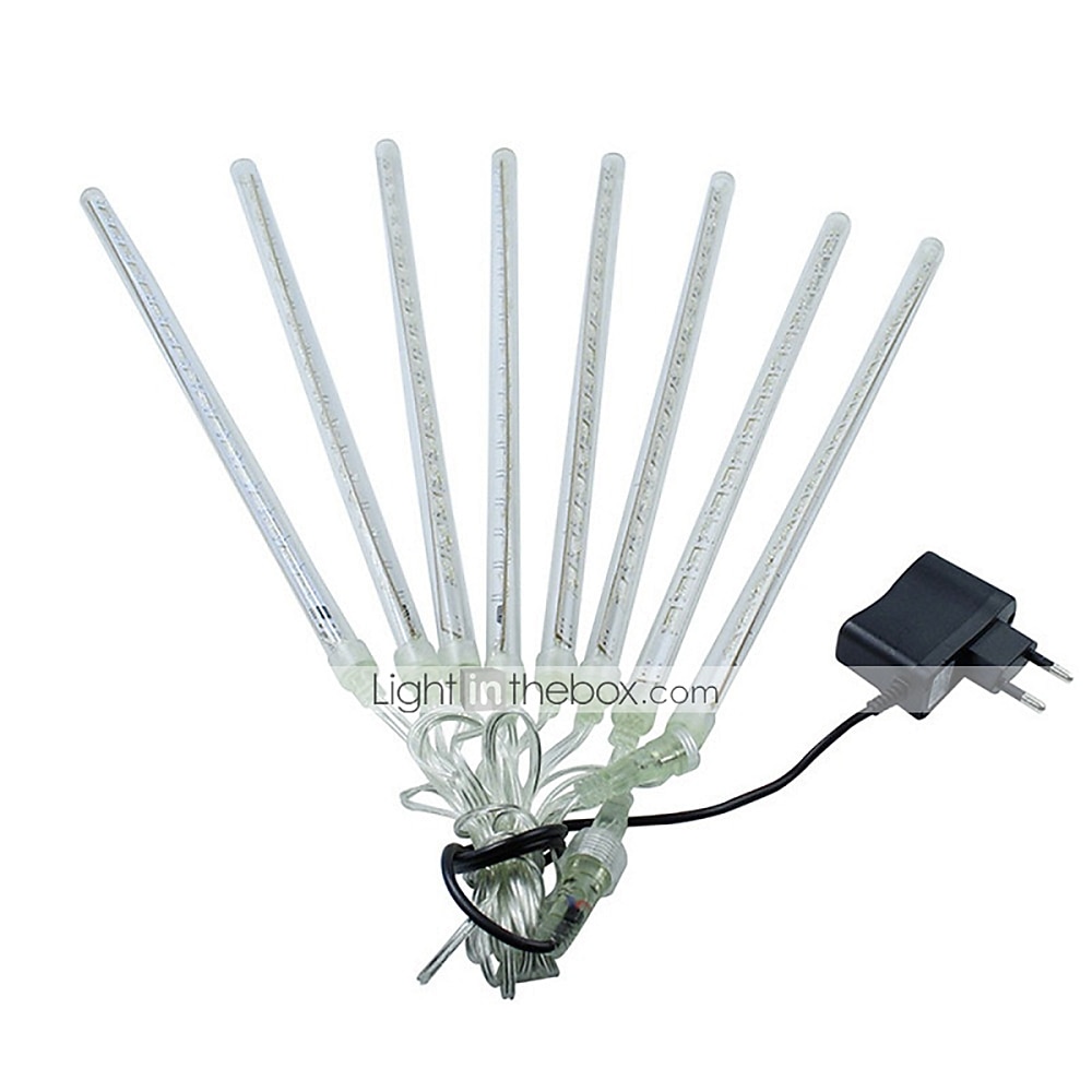 led מטאורים גשם אורות 30 ס"מ 11.8 אינץ' 8 צינורות 192 led נטיפי קרח שלג נופל אורות נצנצים כוכב חיצוני טיפת גשם אורות חג המולד מסיבת חתונה חג קישוט עץ 2026 - $16.99 –P12