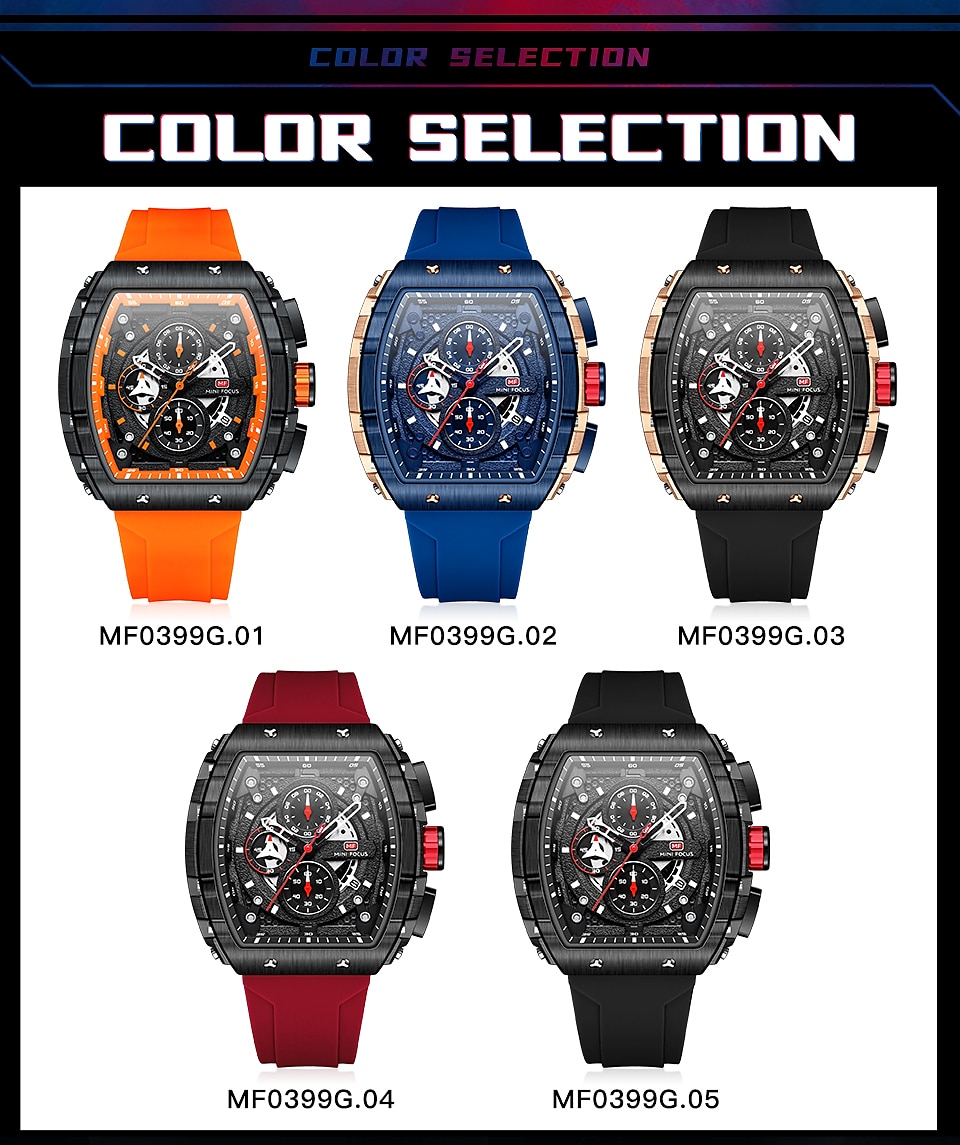 MINI FOCUS Quartz Sport Watch Gift for men Chronograph Luminous Calendar Army Mens Watches Top Brand Luxury Silicone Band Waterproof 2026 - $63.99 –P3