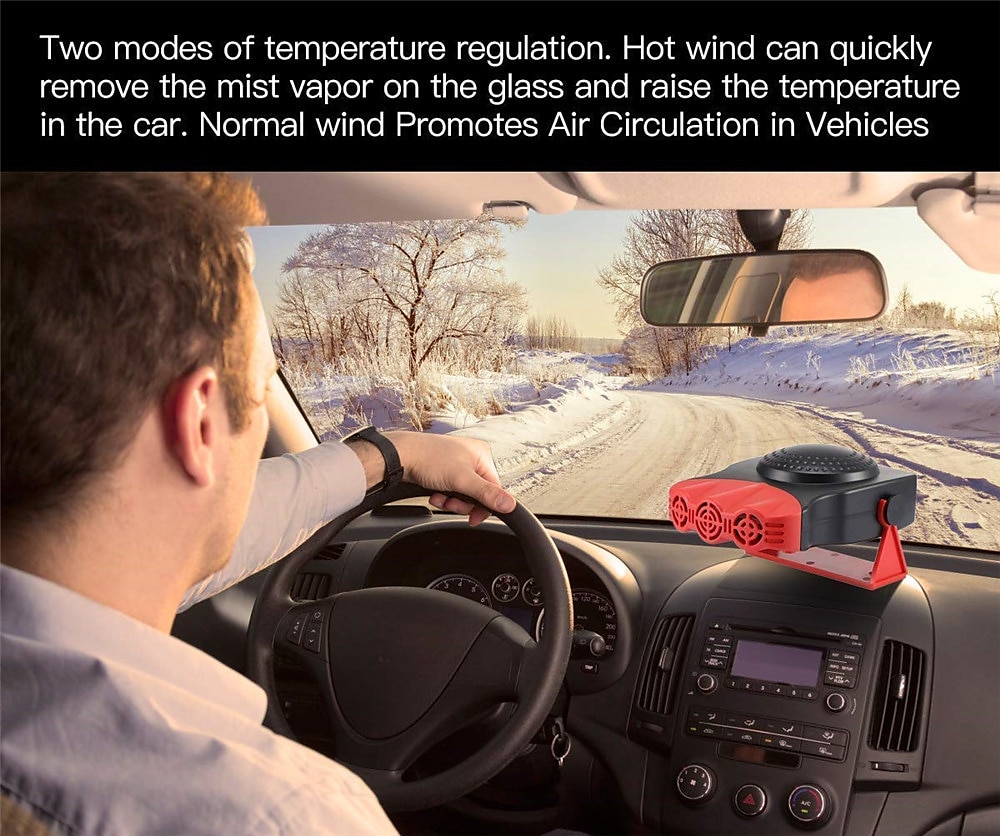 Car Heater/Fan Portable Electric 12V 200W 2 in 1 Heating/Cooling Fan Functions Quick Heating Car Defroster Defogger Controller 2025 - $22.99 –P12