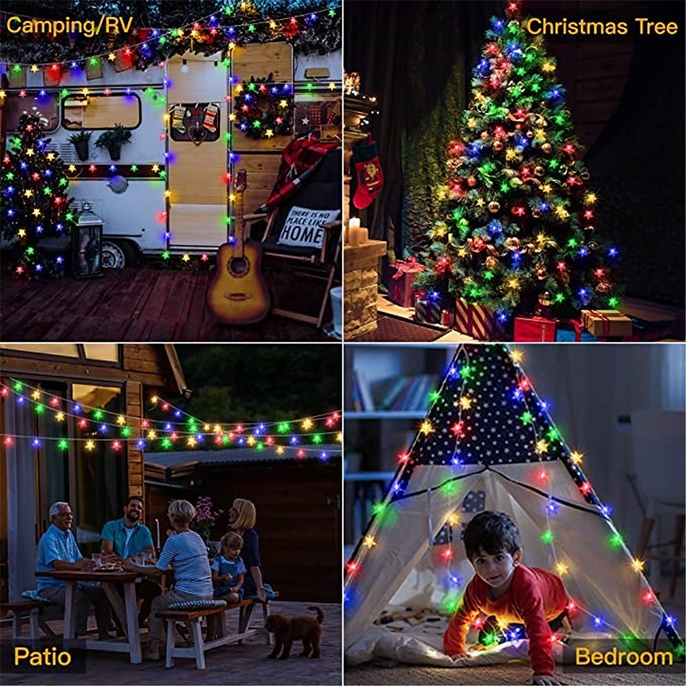 étoiles jeu de lumières lumières de noël décorations 10m usb 16 changement de couleur télécommande vacances lumières partie vacances gradation synchronisation usb alimentation nouvel an lumières de 2025 ? $25.99 –P3