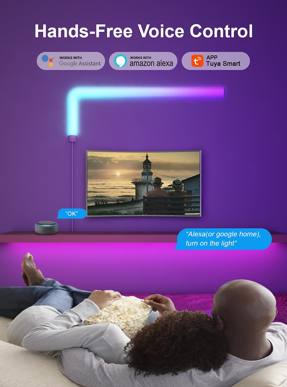 LED Smart Light RGBIC 3D Wall Light Glide Smart Wall Sconces for Gaming and Living Room Multicolor Customizable Music Sync Game Decor LED Light Bar Works with Alexa and Google Assistant 2025 - $91.99 –P6
