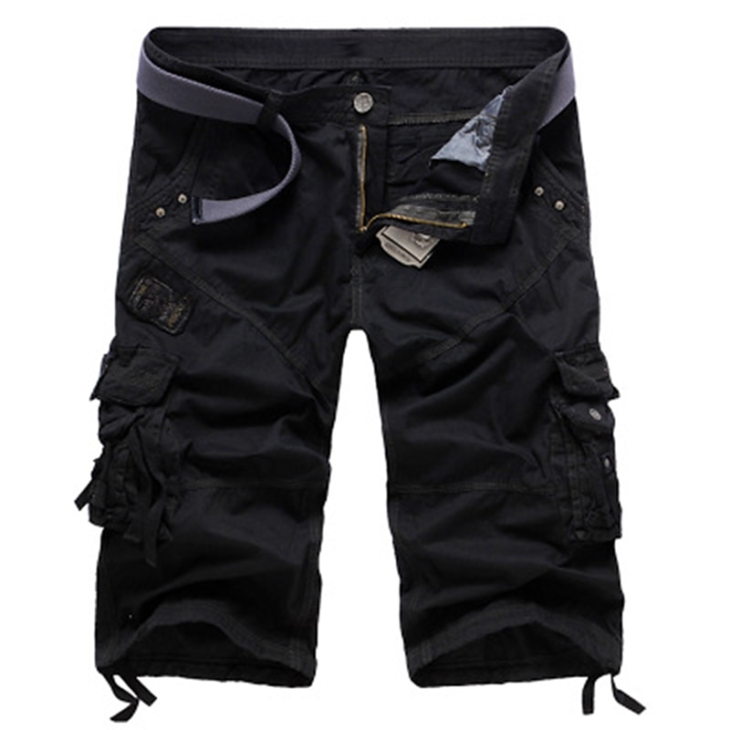 Homme Short Cargo Short Shorts de Randonnée Poche Plein Confort Vestimentaire Mollet Travail Casual du quotidien Mode Vêtement de rue Vert militaire Noir de 2025 ? $37.99 –P12