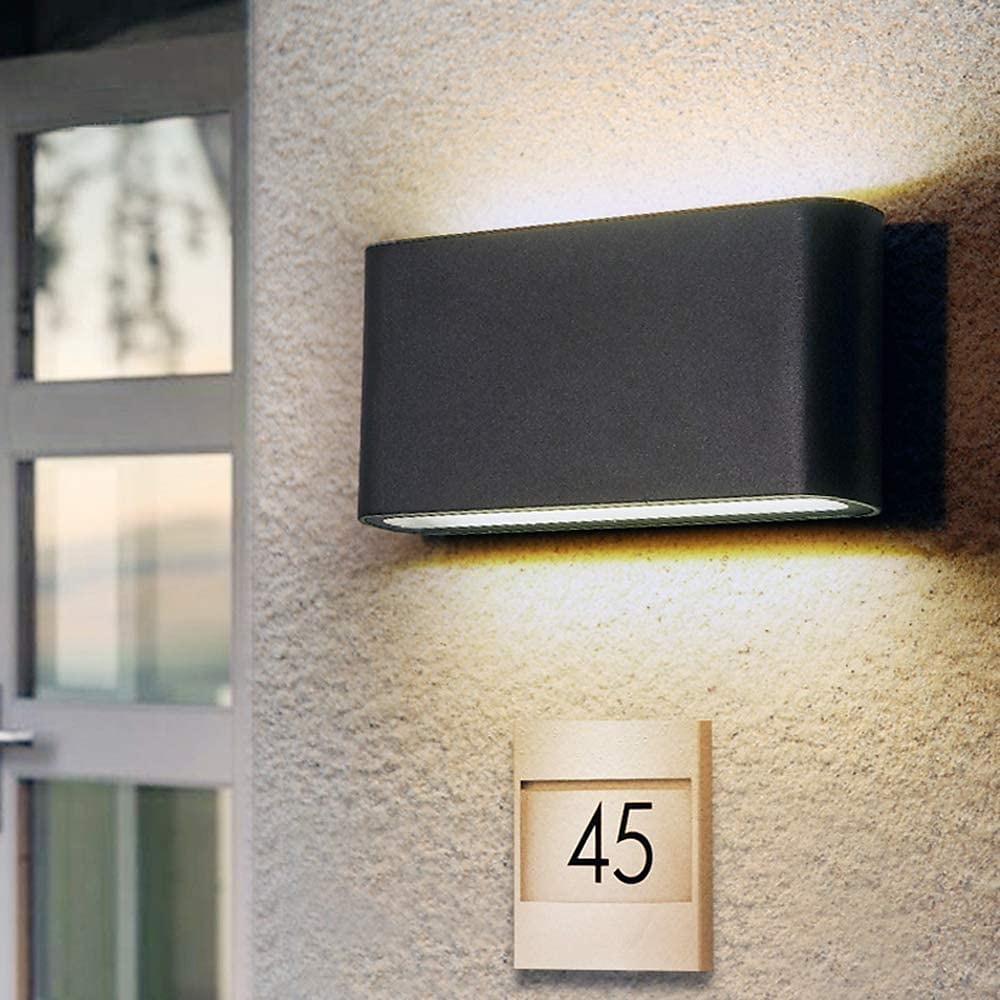 lâmpada de parede led para exterior para exterior lâmpada de parede simples moderna à prova d'água corredor de pátio sala de estar quarto lâmpada ultra fina de parede traseira de 12 w de 2025 por $66.99 –P3