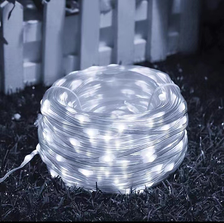 vanntette solcellestrenglys utendørs 10/20m, 100/200 lysdioder med fjernkontroll, 8 moduser eventyrlys for hagebryllup tre julevindusdekorasjon 2025 - $29.99 –P5