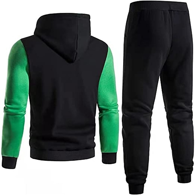 Homens Gráfico Bloco de cor Letra 2pcs Conjuntos de moletom 3D Moletom Manga Longa Calças compridas Com Capuz Roupa de rua Designer Casual Desportos e Ar livre Casual Esportes Zíper Imprimir de 2025 por $38.99 –P3