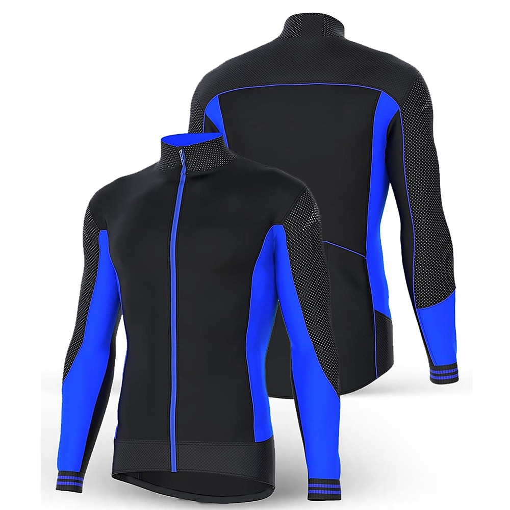 Per uomo Maglia da Ciclismo Blocco di colori Manica Lunga Bicicletta Maglia Top con 3 tasche posteriori Mountain Bike MTB Ciclismo su strada Asciugatura Rapida Strisce Riflettenti Tasca Posteriore del 2025 a $34.99 –P11
