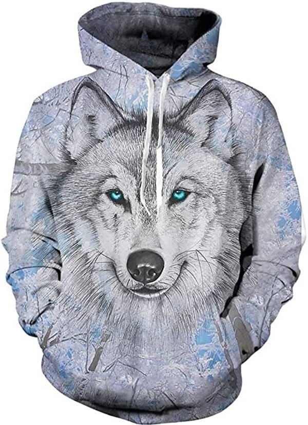 Hombre Lobo Estampados Sudadera Sudaderas Sudadera Con Capucha Manga Larga Sudadera con capucha Con Capucha Ropa de calle Impresión 3D Diario Deportes Negro Azul Piscina Estampado Primavera & Otoño 2025 - $29.99 –P3