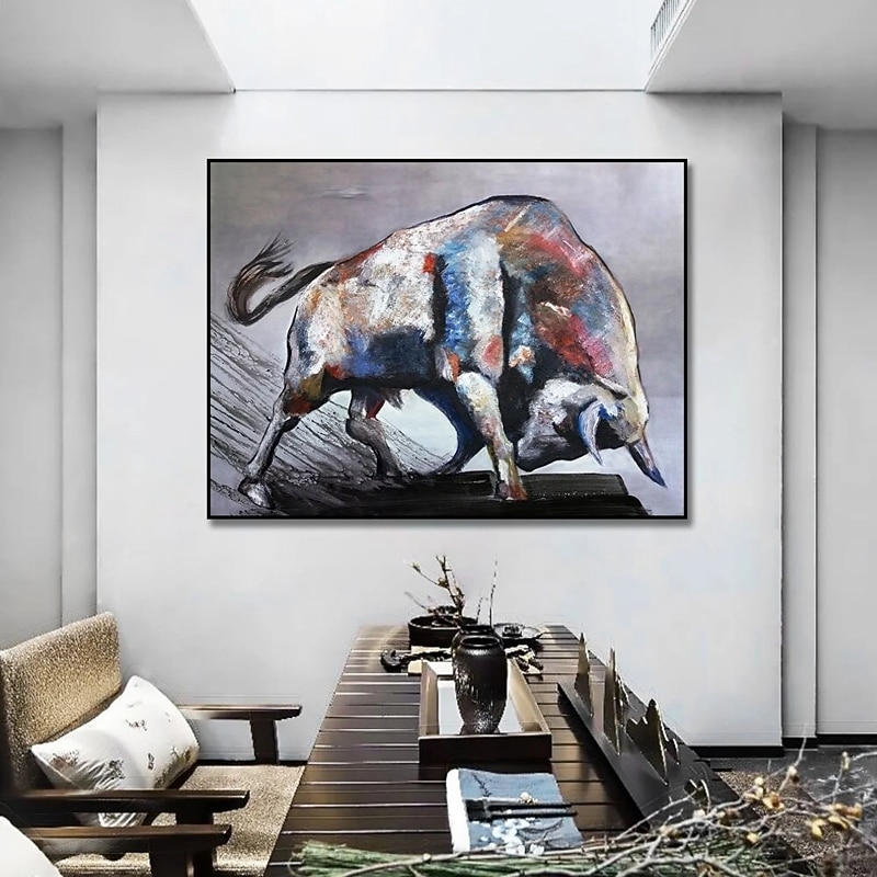 Handgefertigtes handgemaltes Ölgemälde Wand modernes abstraktes Pferd Leinwand Gemälde Heimdekoration Dekor gerollte Leinwand kein Rahmen ungedehnt 2025 - $139.99 –P8