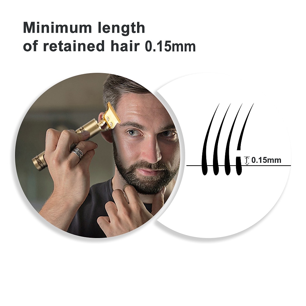 Electric Hair Trimmer Cordless Shaver Beard Trimmer Electric Shaver for Men 0mm Men Barber Hair Cutting Machine For Men 2025 - $16.99 –P5