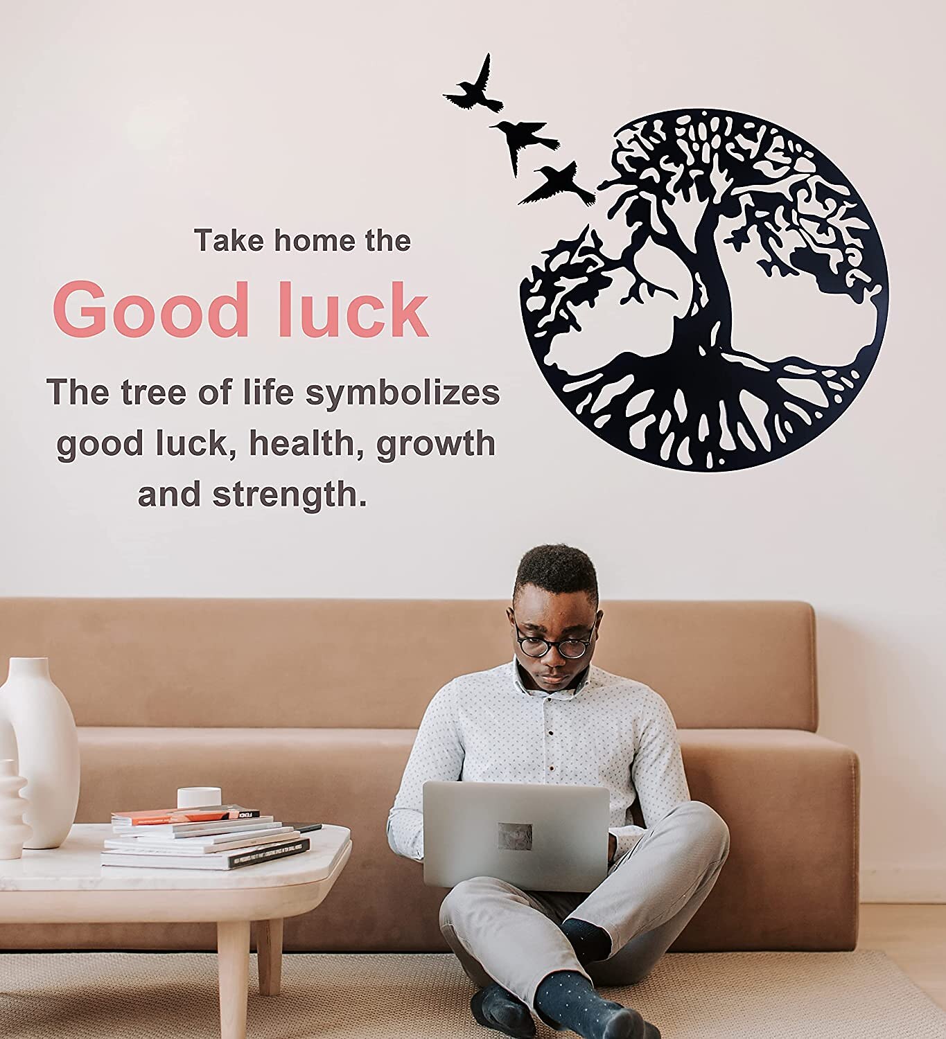 металлическое дерево жизни, настенное искусство, большое дерево жизни и птицы мира, настенная табличка, декоративная садовая художественная подвесная скульптура 2026 - $28.99 –P5