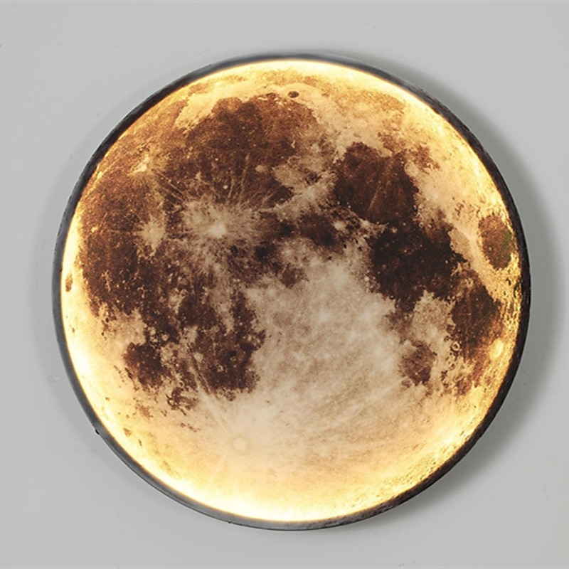 appliques murales led lune intérieur, simplicité chambre salon fond applique murale lumière lune illumination lumières décoratives de 2025 ? $165.99 –P1