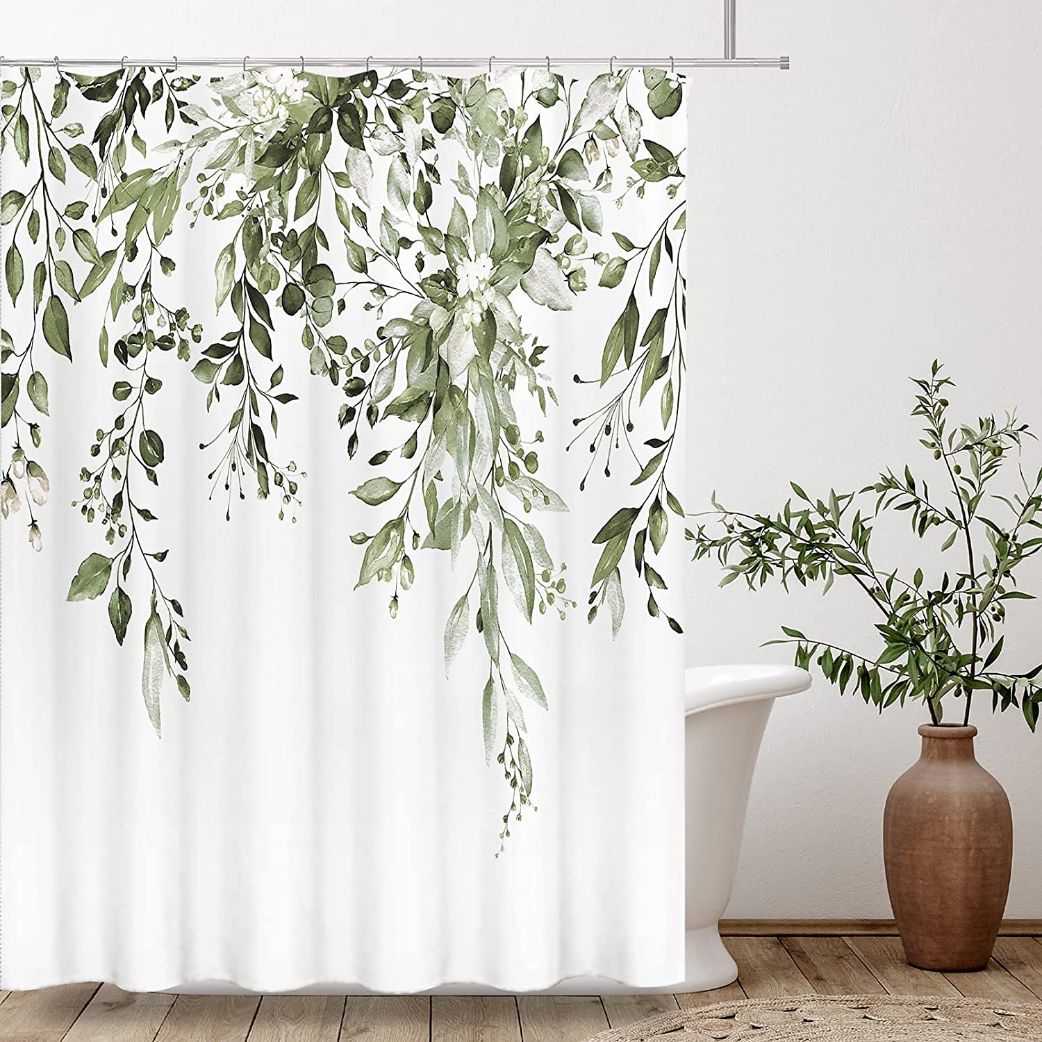 Badkarshängande med krokar 180cm*180cm(70"*70") Polyester tvättbar vattentät landskapsblommig växtmönster 2025 - $22.99 –P16
