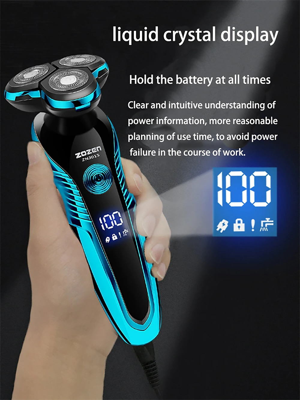 New Electric Shaver Washable Rechargeable Electric Razor Shaving Machine for Men Beard Trimmer Wet-Dry Dual Use 2025 - $47.99 –P5