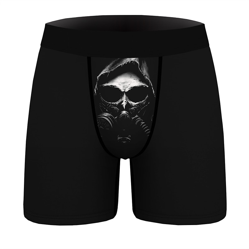 Homens 1 pacote Roupa Íntima Calcinha básica Cueca Boxer Cuecas Imprimir Algodão Poliéster Antibacteriano À prova de vazamento Arco-Íris Cintura Média Preto Rosa de 2025 por GBP £8 –P2
