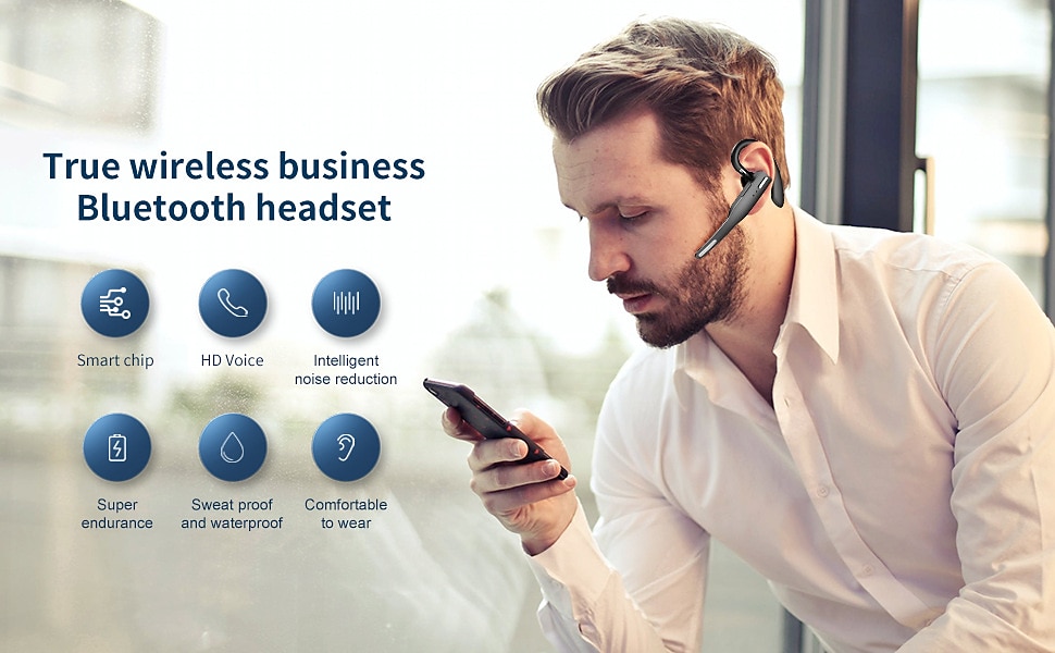 Fone de Ouvido YYK525 Bluetooth Sem Fio Compatível Fone de Ouvido de Negócios Handsfree Mini Embutido com Microfone para Condução de Carro de 2025 por $21.99 –P8