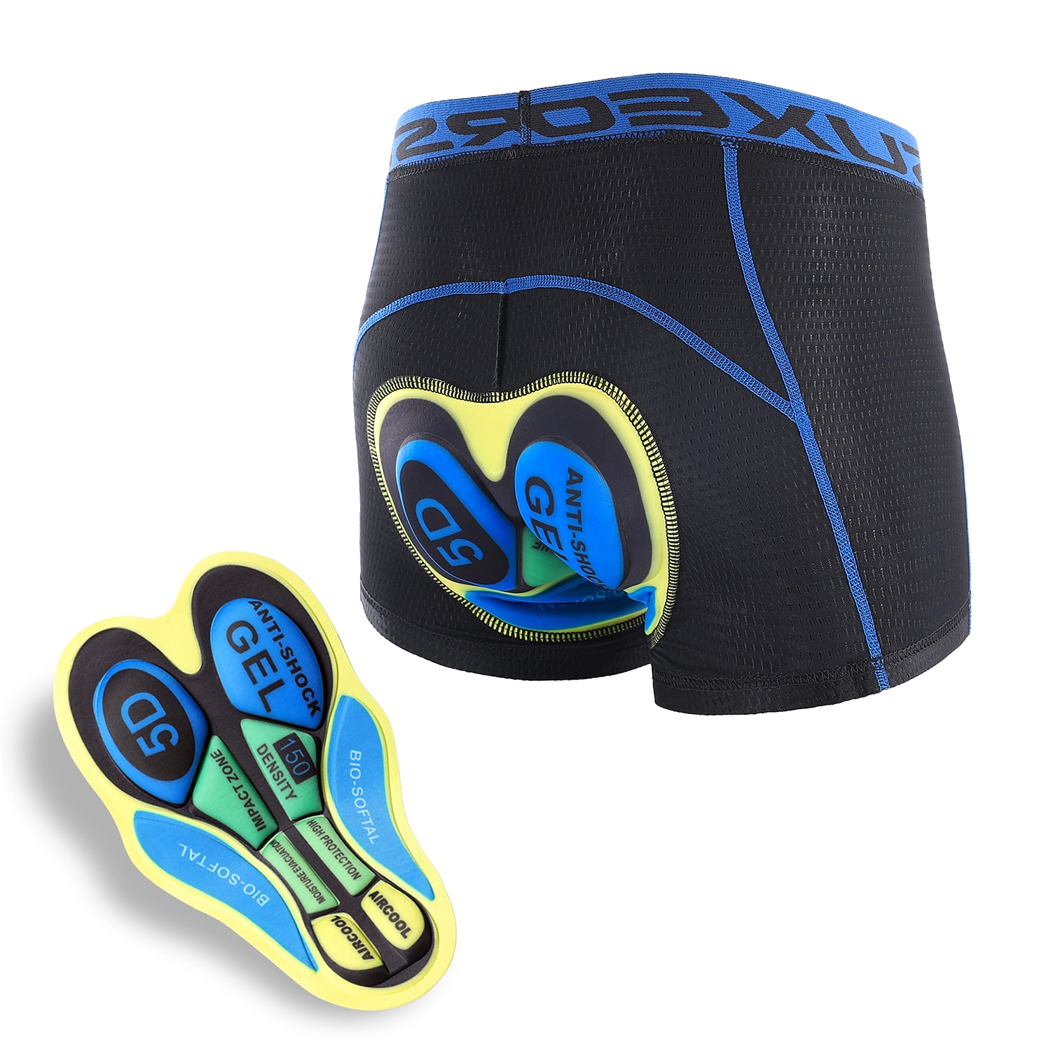 Arsuxeo Men's Cycling Under Shorts Cycling Padded Shorts Bike Underwear Shorts 5D Padded Gel Bottoms Quick Dry Sports Winter Black Red Black Yellow Mountain Bike MTB Clothing 2025 - $17.99 –P17