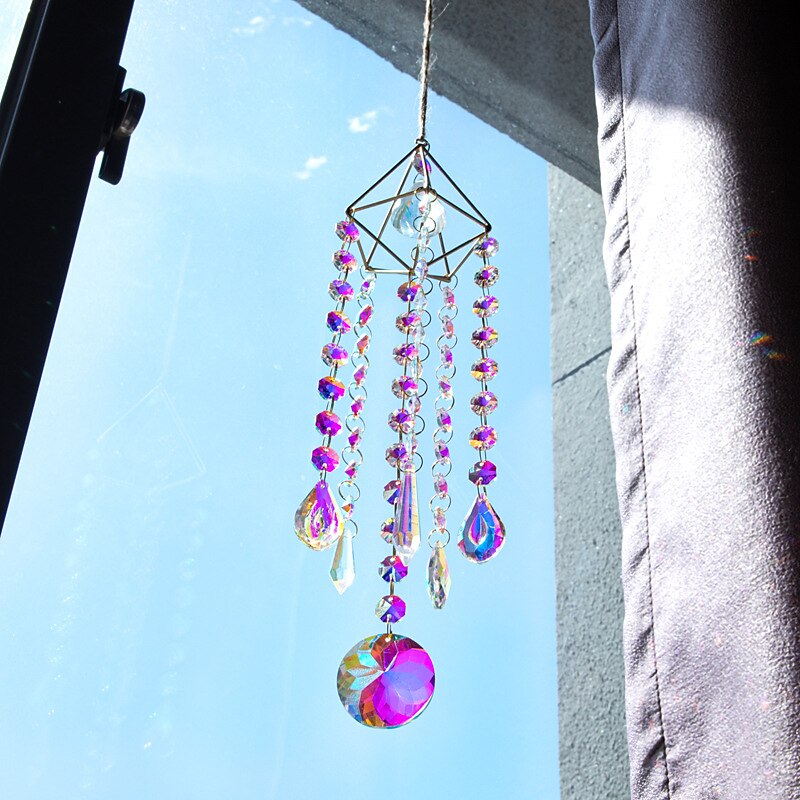 1PC Light Shadow Crystal Wind Chime Pendant Room Window Decoration Sunshine Catcher 2025 - $21.99 –P3