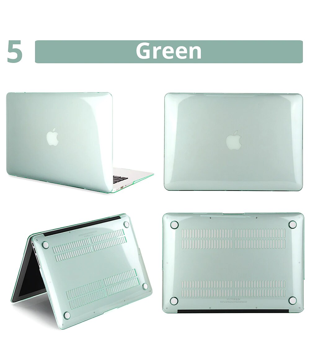 Crystal Laptop Case For Apple Macbook Air Pro Retina 11 12 13 15 16 inch Solid Colored Plastic Hard Clear Laptop Cover Protective Cover 2025 - $14.99 –P6