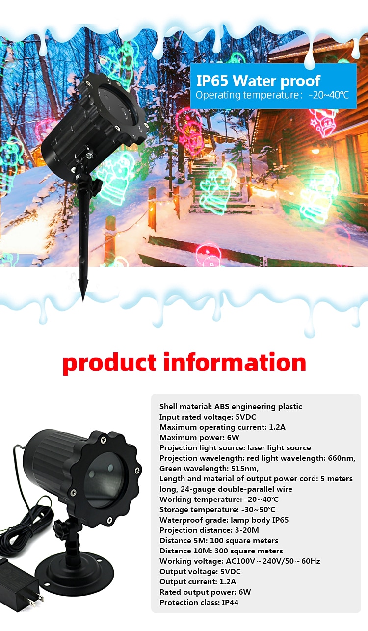 Christmas Projector Red and Green Laser Bell Christmas Tree Santa Claus Element Projector Remote Control Low-voltage plug Christmas Valentine's Day Indoor and Outdoor Decorative Lights 2025 - CAD $57.99 –P4