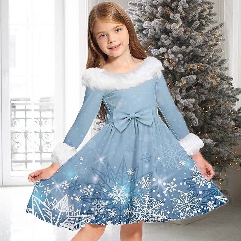 white christmas dresses White 1950s Off Shoulder Snowflake Dress