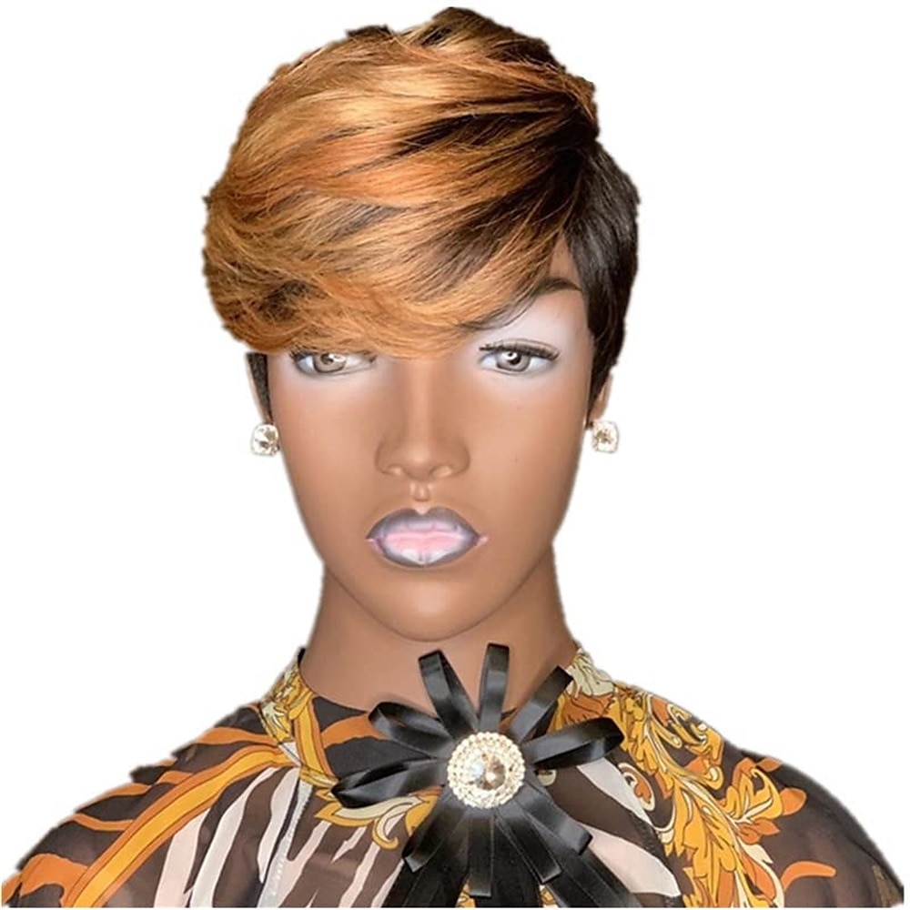 parrucca di capelli corti parrucche per le donne nere short pixie cut parrucche per le donne nere breve rettilineo parrucche nere delle signore parrucche sintetiche corte per le donne nere donne del 2025 a $24.99 –P7