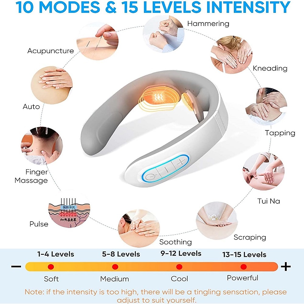2026年 ems 首のツボ リンパマッサージ装置 痛みを軽減するためのインテリジェントな首のマッサージャー  コレクション – $28.99 –P4